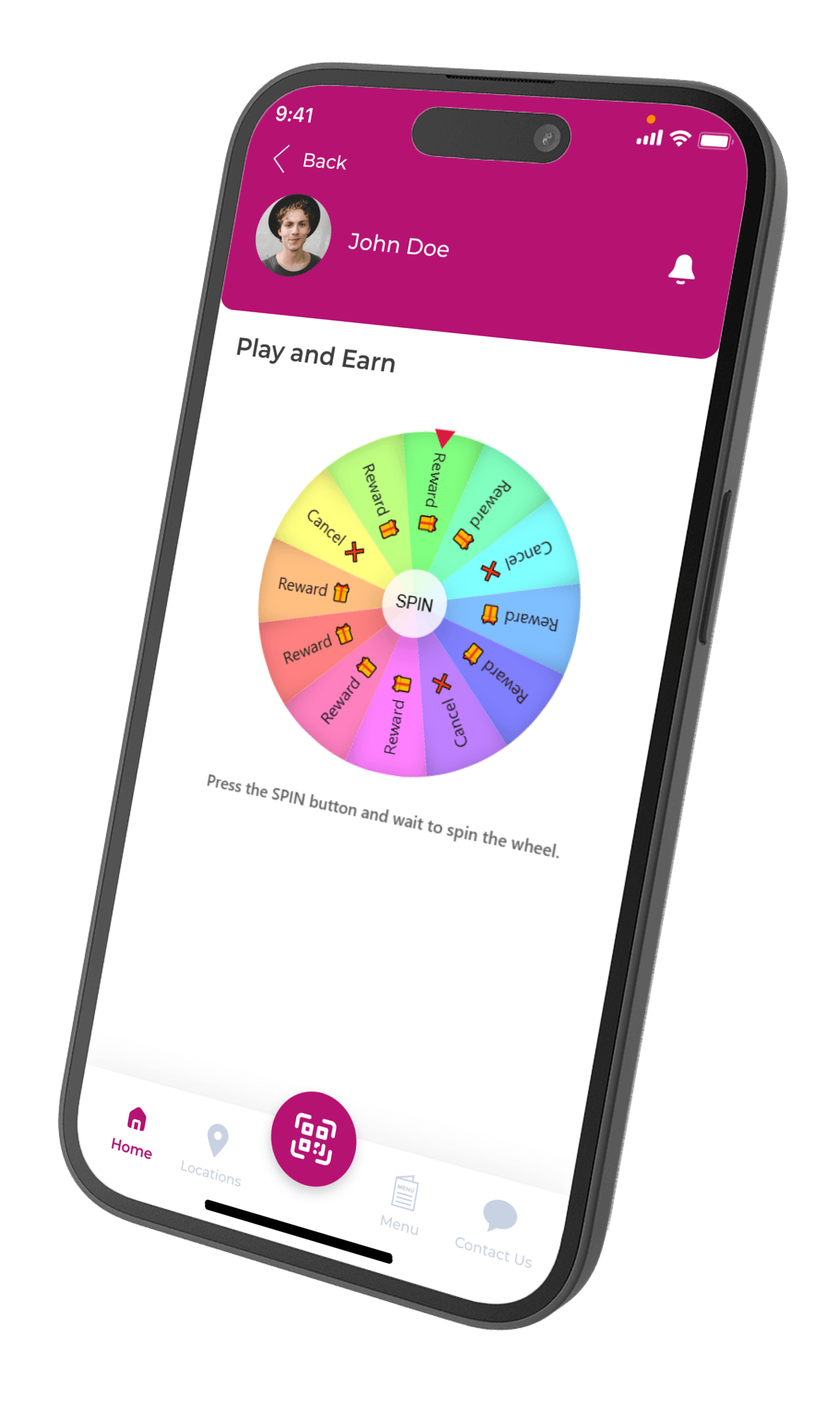 Letstamp lucky wheel gamification campaign inside the loyalty app
