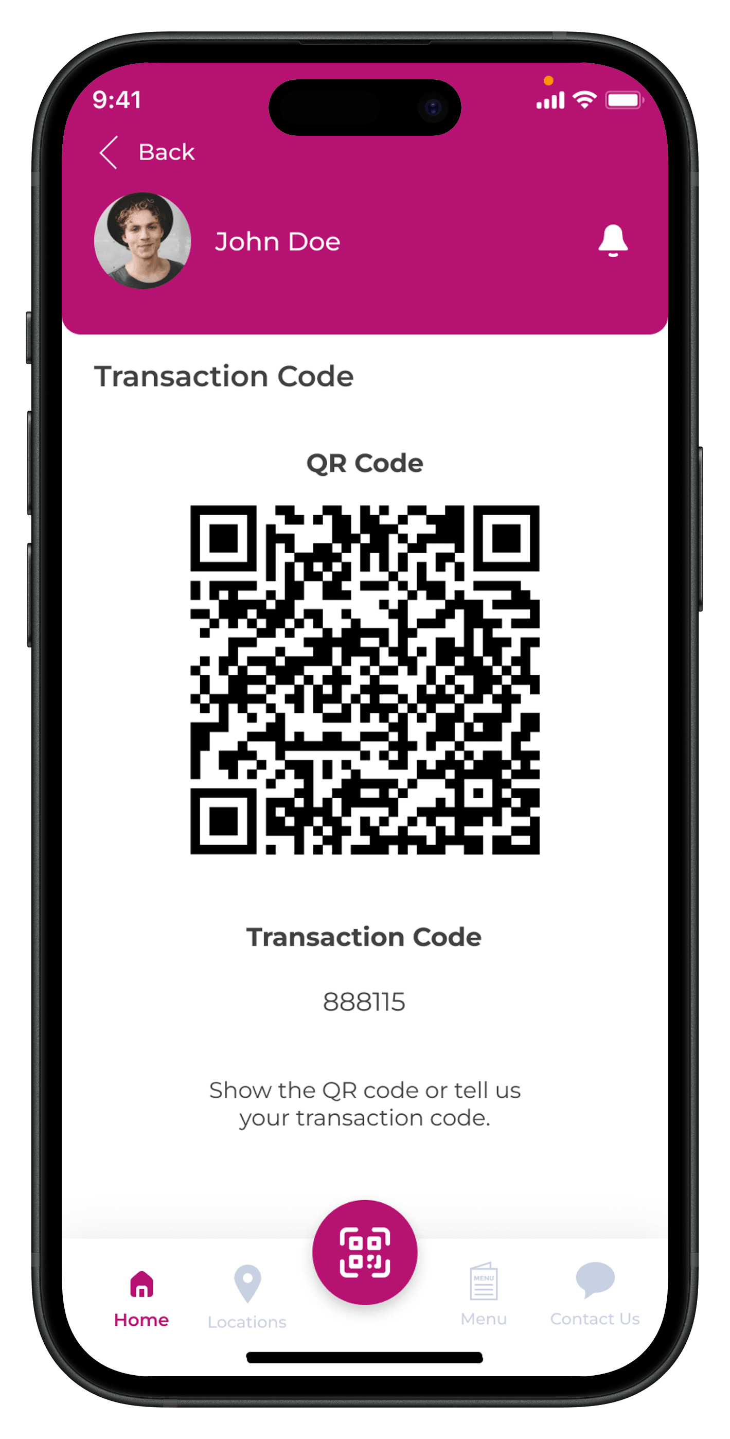 Letstamp QR transaction page