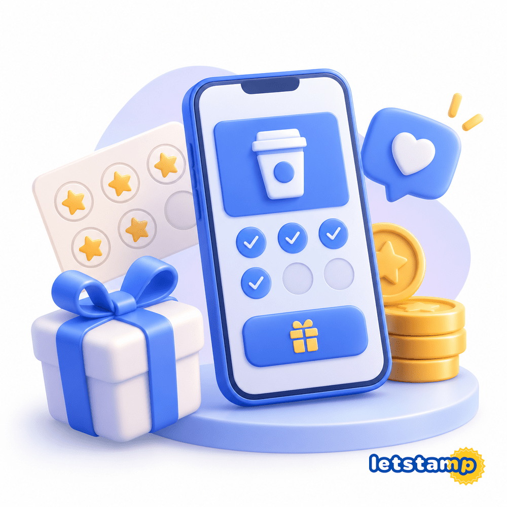 Letstamp loyauteitsapp startscherm