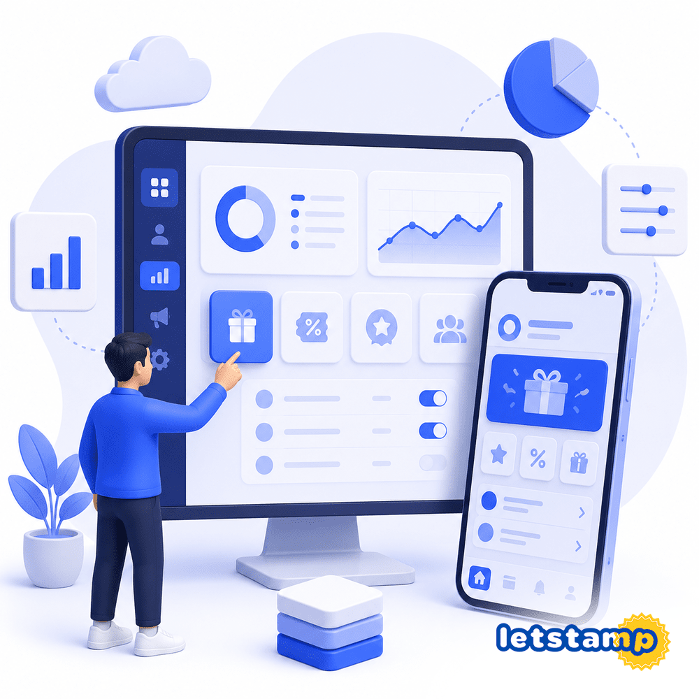 Mobile app content management with the Letstamp loyalty platform
