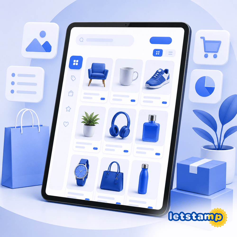 Loyalty rewards product catalog created with Letstamp