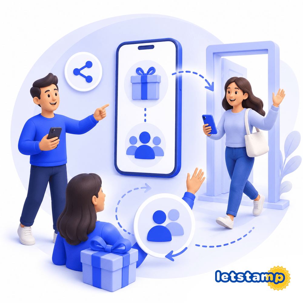 Refer a friend loyalty campaign created with Letstamp