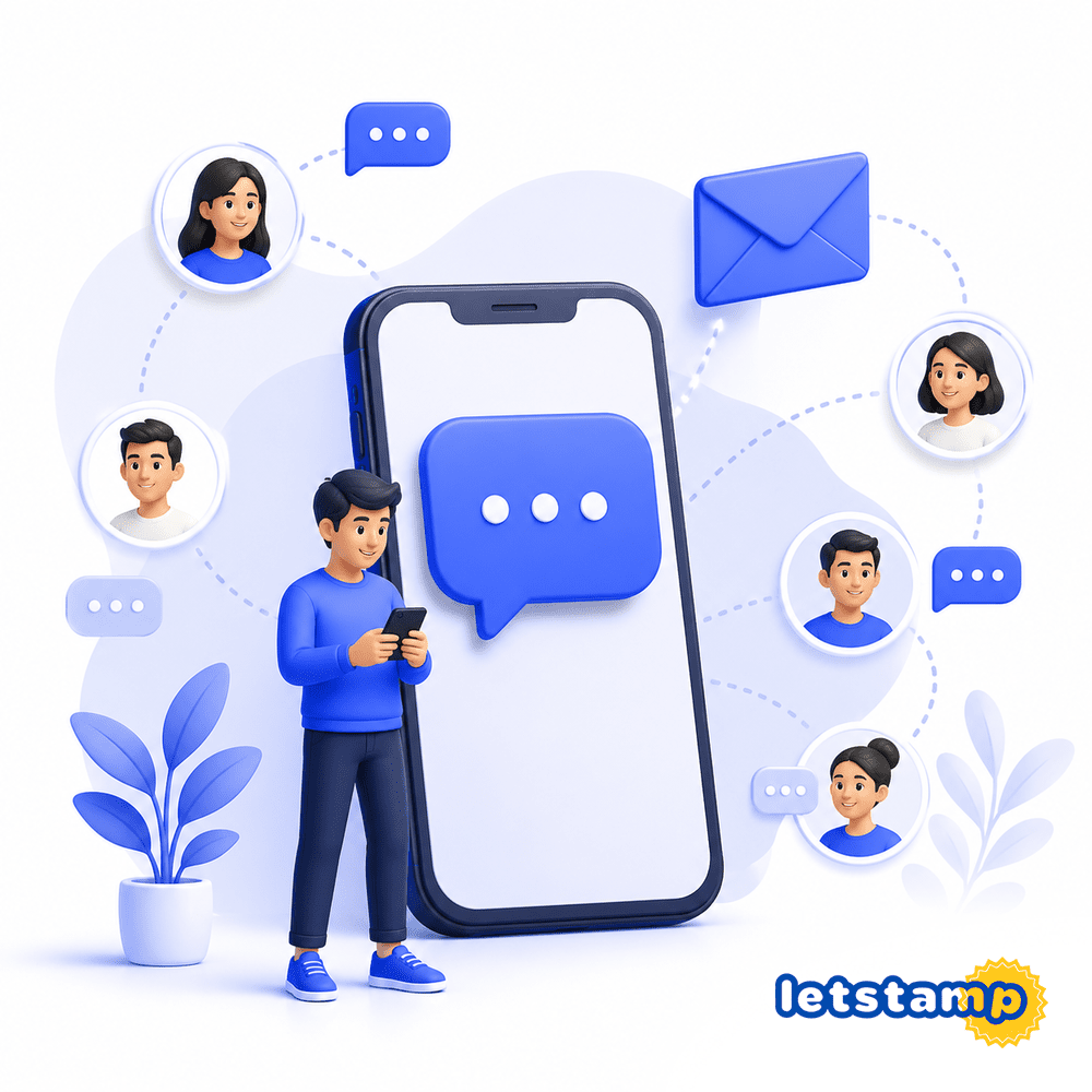 SMS messaging campaigns managed through the Letstamp loyalty platform